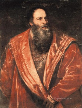 ピエトロ・アレティーノ・ティツィアーノ・ティツィアーノの肖像 Oil Paintings